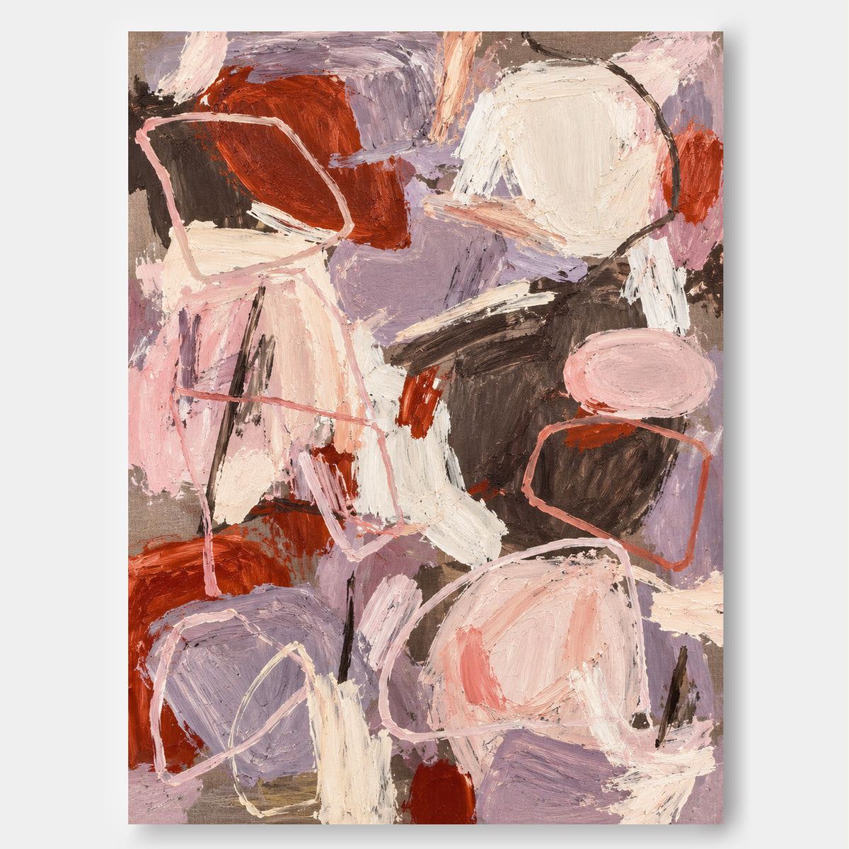 Minimalist Textured Abstract Painting With Scandinavian Feel