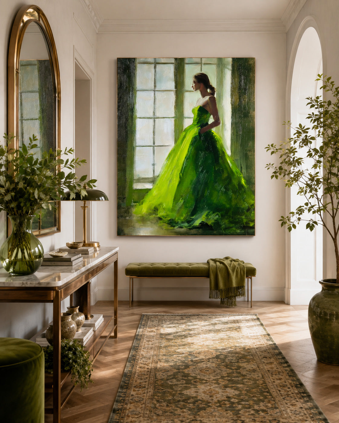 Modern Impressionist Portrait Painting With Expressive Brushstrokes And Light
