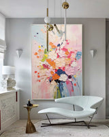 Modern Texture Wall Art Colorful Abstract Bouquet Oil Painting On Canvas Large Original Acrylic Painting Home Decor