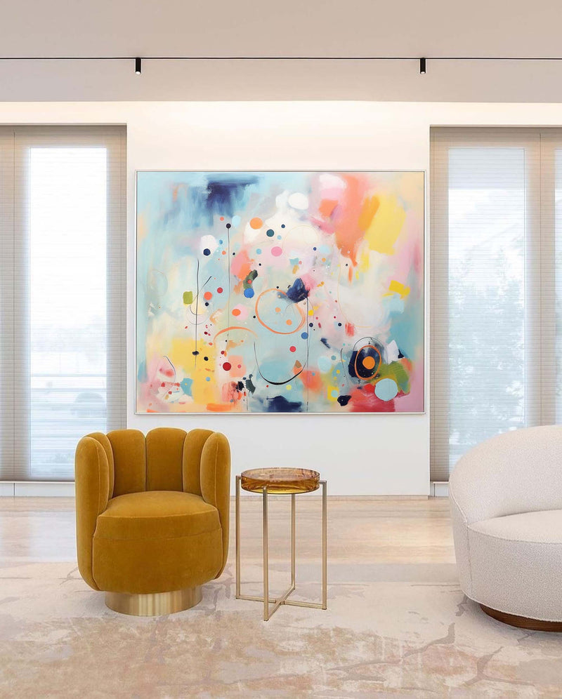 Original Bright Colorful Abstract Oil Painting On Canvas Large Wall Art Modern Graffiti Oil Painting Home Decoration