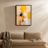 Original Oil Painting On Canvas Large Abstract Wall Art Modern Bright Yellow Acrylic Painting Home Decor