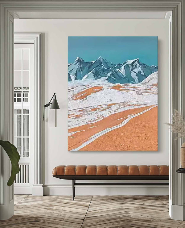 Large Vibrant Colors Landscape Oil Painting On Canvas Abstract Mountain Modern Wall Art Acrylic Painting Home Decor