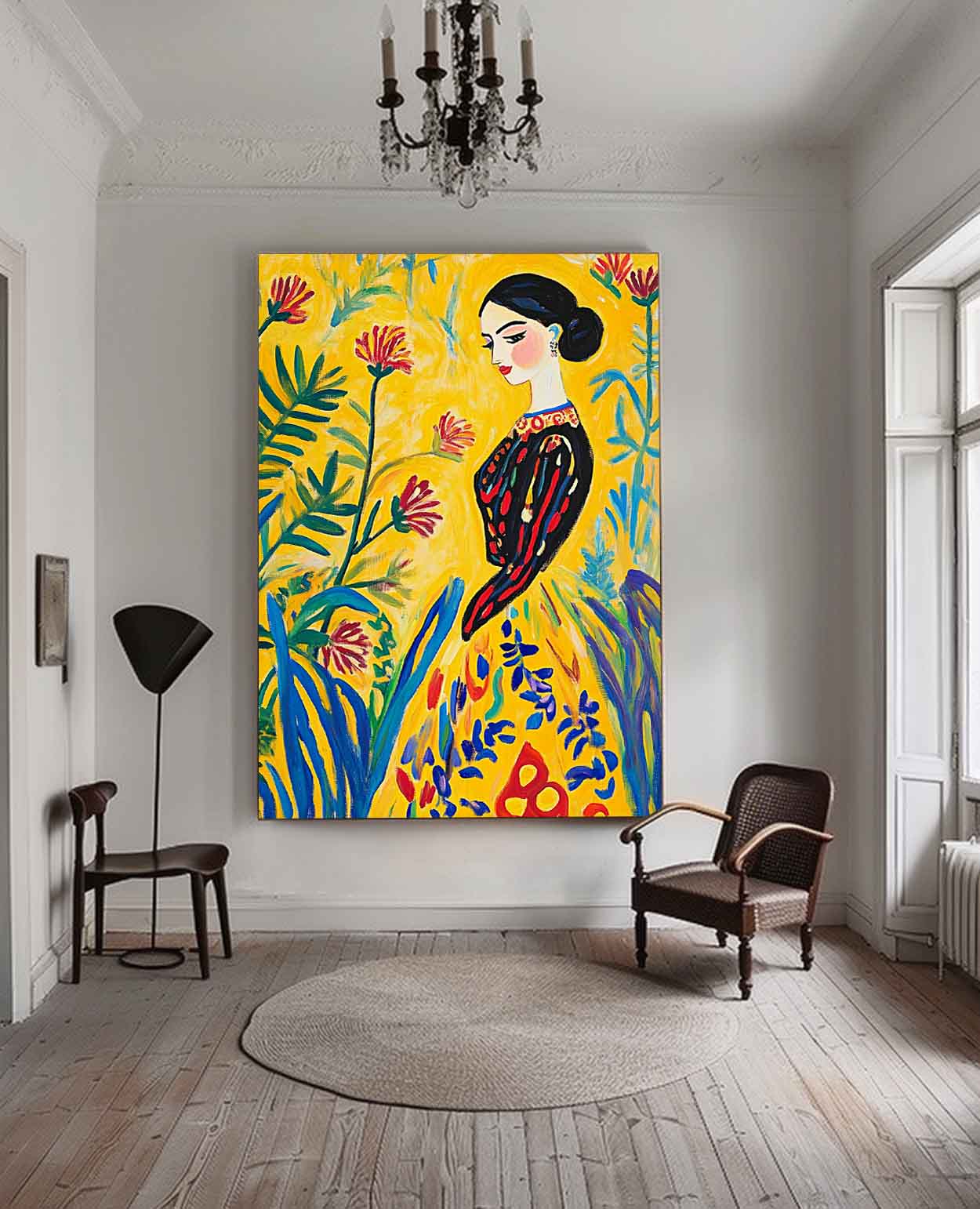 Gorgeous Original Modern Wall Art Famous Art Of Woman Artwork Cute Girl In A Romantic Vintage Style