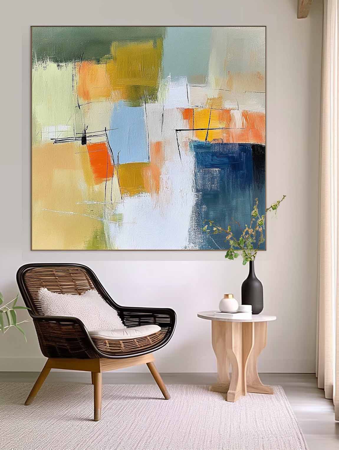 Modern Textured Painting Original Canvas Wall Art Large Abstract Oil Painting for Living Room Office Bedroom