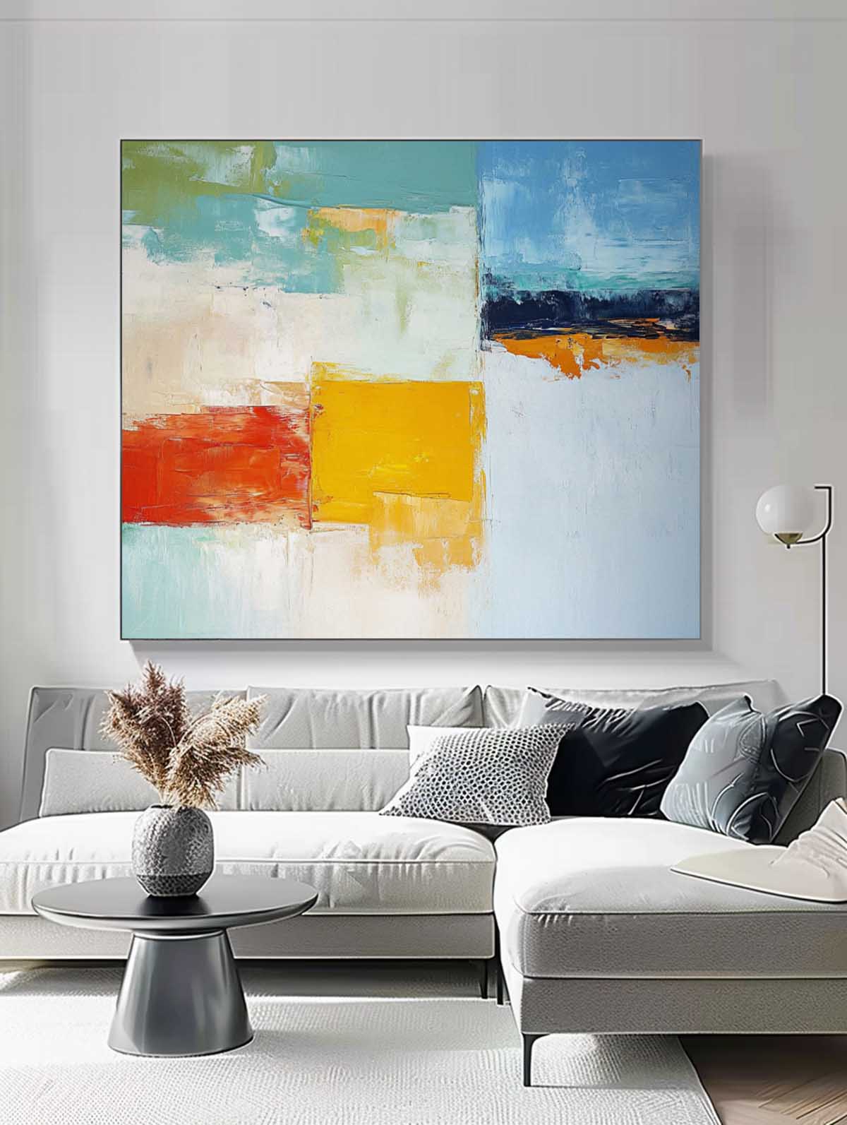 Large Original Abstract Wall Art Abstract Geometry Paintings Online Contemporary Artwork For Living Room