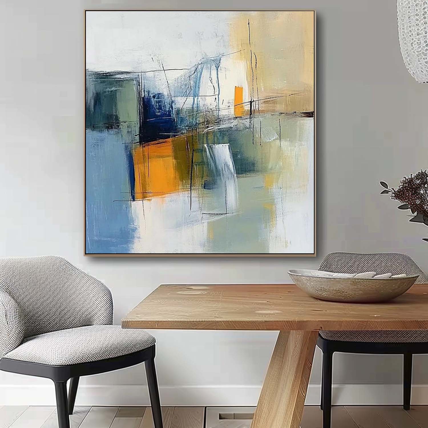 Large Abstract Oil Painting Original Hand-painted Canvas Wall Art Modern Minimalist Textured Artwork