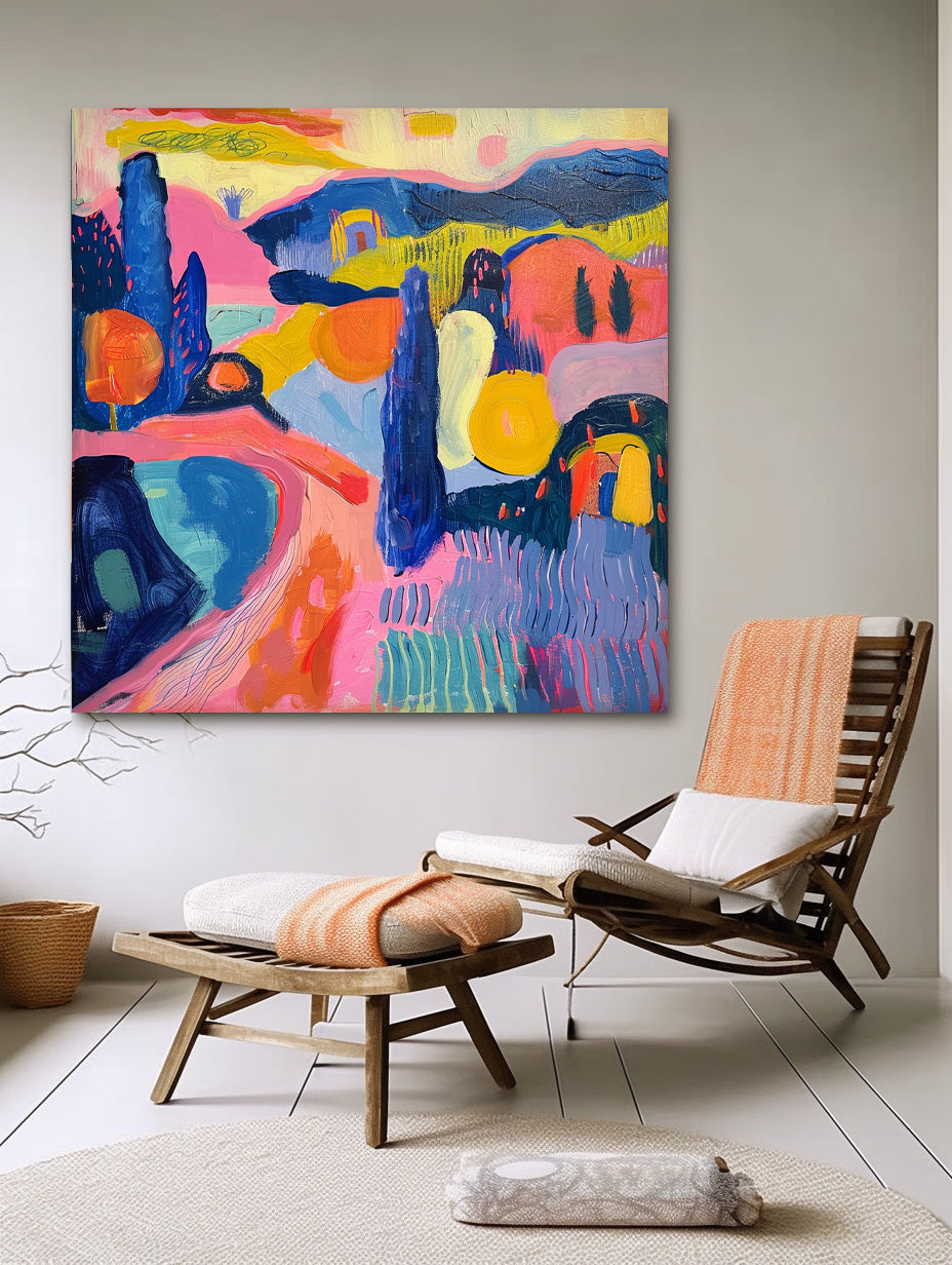 Color Texture Acrylic painting Original Scenery Oil Painting Abstract Graffiti Wall Art Contemporary Art