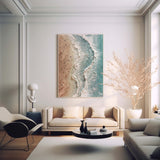 Texture Ocean Abstract Oil Painting Large Ocean Original Blue Painting On Canvas Modern Wall Art Living Room Decor