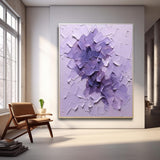 Large Modern Acrylic Painting On Canvas Purple Texture Color Block Abstract Oil Painting Original Artwork Decor