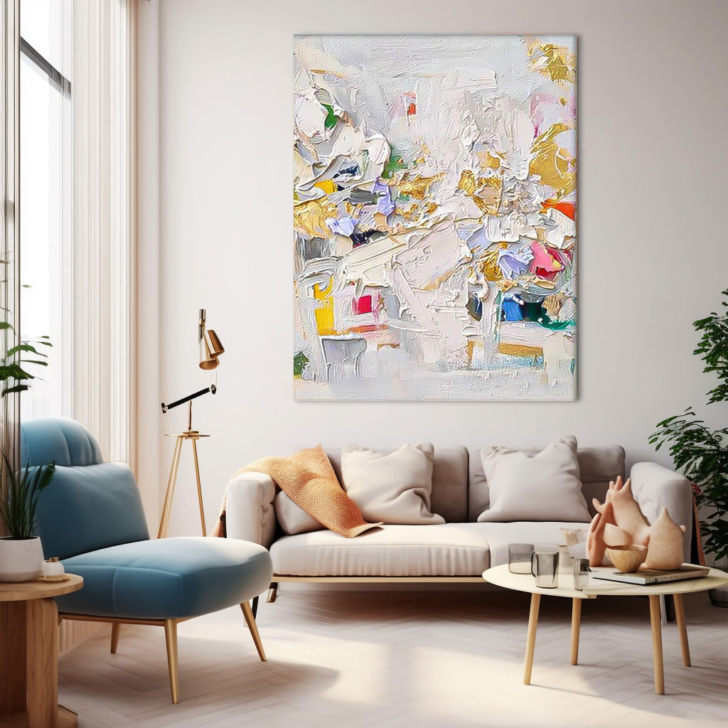 Large Colorful Abstract Painitng Texture Abstract Painting Knife Painting Hand-painted Art Large Canvas Modern Art