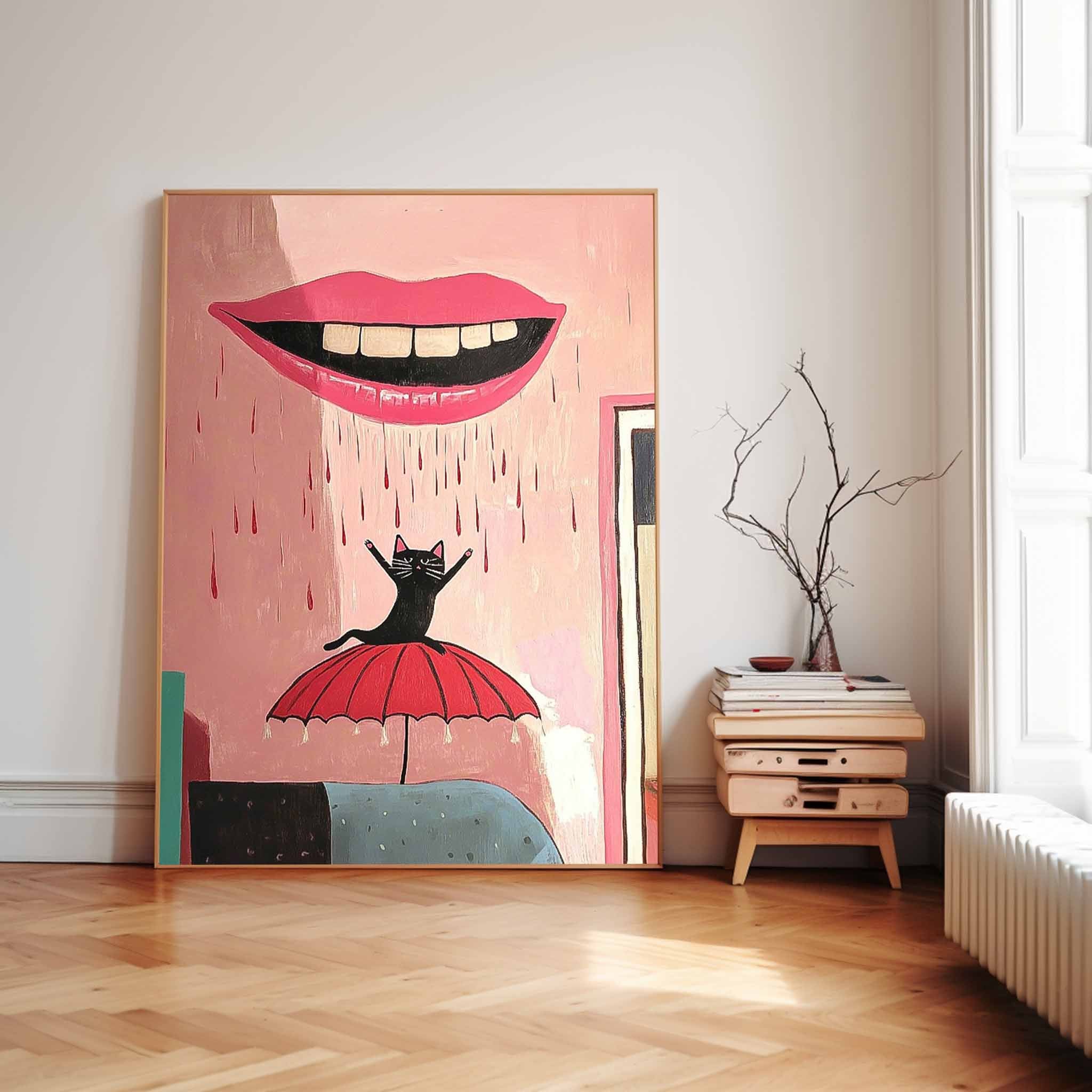 Pink Texture Graffiti Abstract Oil Painting Large Acrylic Painting On Canvas Lovely Original Artwork