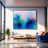 Original Wall Art Vibrant Blue Buy Abstract Paintings Online Large Ink Abstract Oil Painting For Living Room