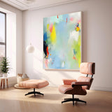 Quality Large Original Abstract Oil Painting On Canvas Modern Vibrant Colorful Wall Art For Living Room
