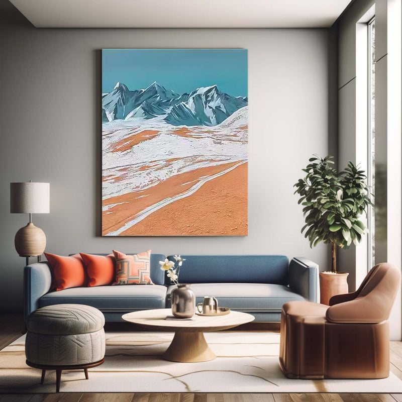 Large Vibrant Colors Landscape Oil Painting On Canvas Abstract Mountain Modern Wall Art Acrylic Painting Home Decor
