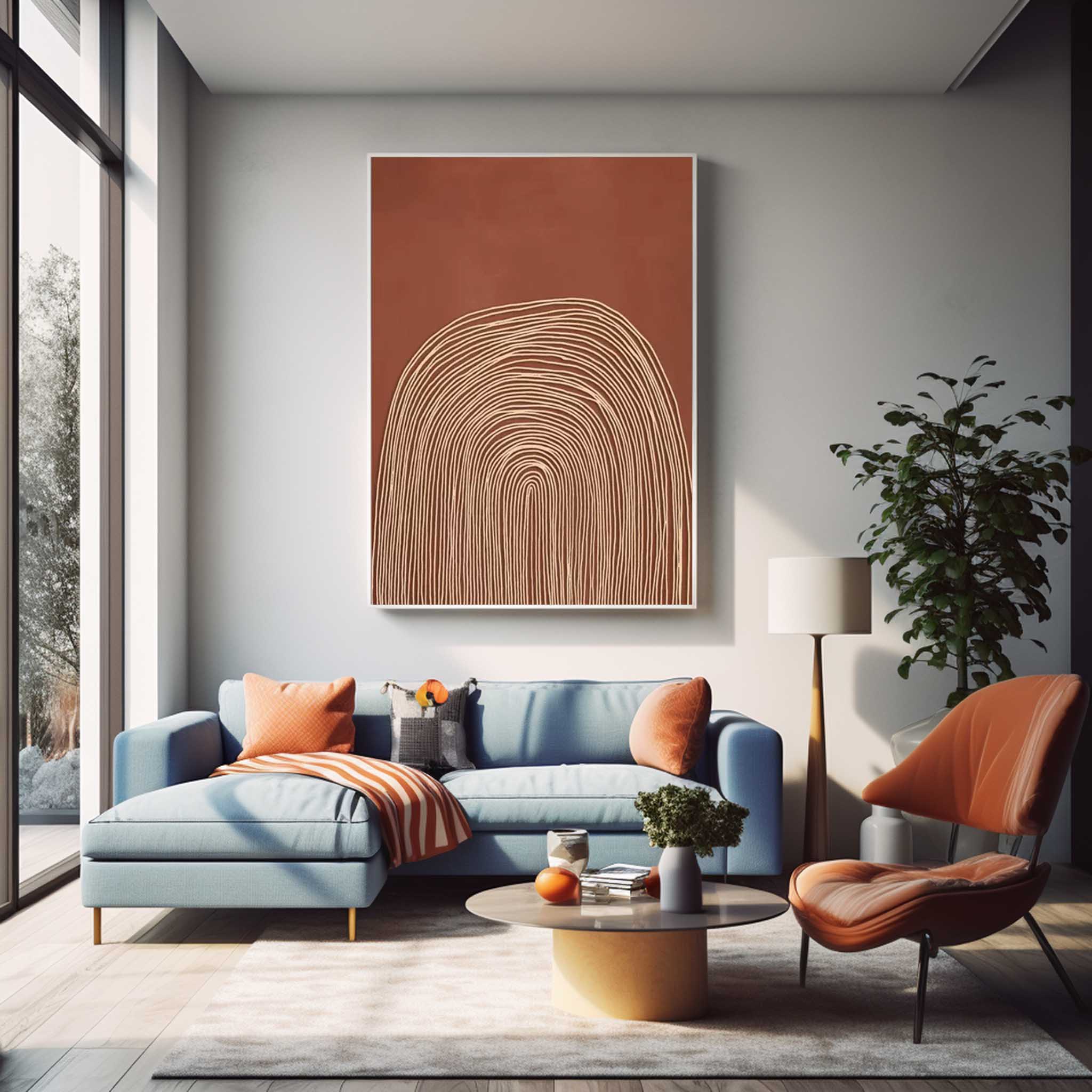 Brown Modern Wall Art Large Original Graffiti Texture Abstract Oil Painting On Canvas For Living Room