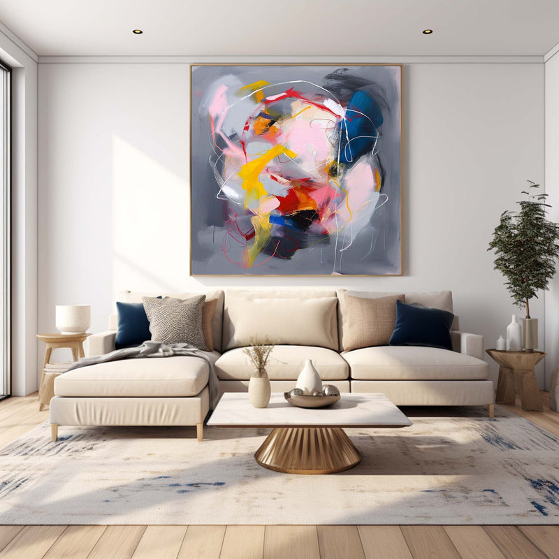 Colorful Multicolour Abstract Art Contemporary Abstract Painting On Canvas Extra Large Abstract Wall Art