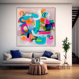 Original Abstract Art For Sale Bright Colorful Abstract Painting Canvas Contemporary New Abstract Painting Home Decor