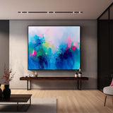 Original Wall Art Vibrant Blue Buy Abstract Paintings Online Large Ink Abstract Oil Painting For Living Room