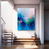 Modern Warm Blue Quality Large Art Famous Abstract Artwork Original Oil Painting On Canvas Home Decor