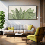 Affordable Large Wall Art Textured Foliage Acrylic Painting Original Modern Leaf Painting On Canvas For Living Room