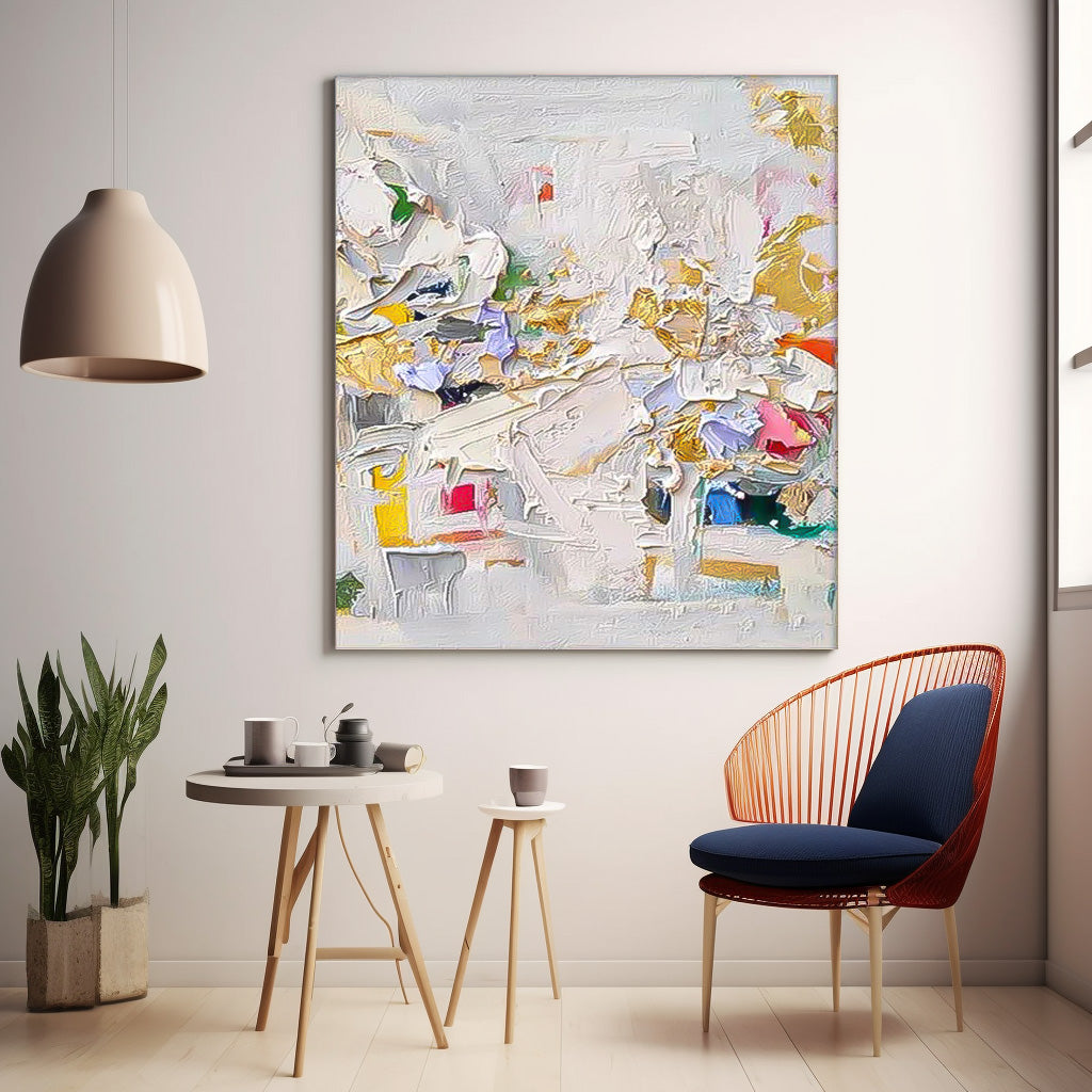 Large Colorful Abstract Painitng Texture Abstract Painting Knife Painting Hand-painted Art Large Canvas Modern Art
