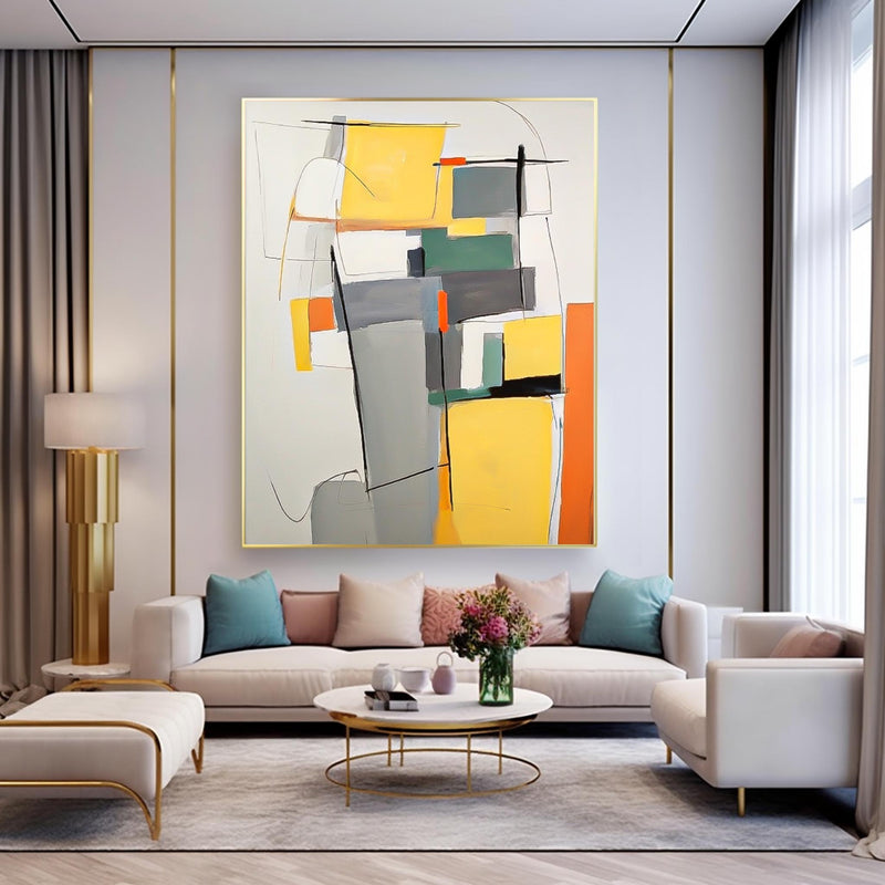 Oversized Abstract Wall Art Contemporary Graet Quality Acrylic Painting On Canvas For Sale