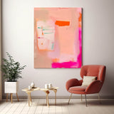 Famous Abstract Artwork Original Oil Painting On Canvas Modern Vibrant Pink Quality Large Art Home Decor