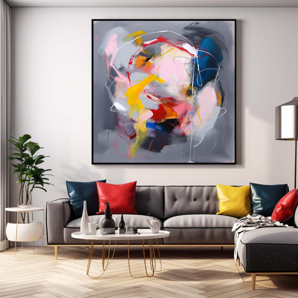 Colorful Multicolour Abstract Art Contemporary Abstract Painting On Canvas Extra Large Abstract Wall Art