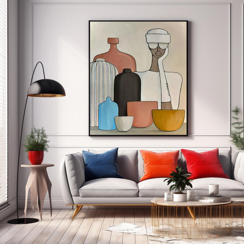 Original Abstract Oil Painting On Canvas Colorful Large Acrylic painting Modern Wall Art For Living Room