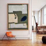 Minimalist Canvas Oil Painting Big Irregular Shape Abstract Acrylic Painting Original Artwork Home Decor
