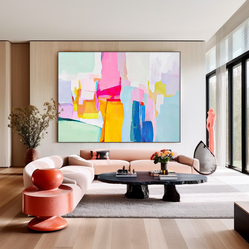 Abstract Large Original Oil Painting On Canvas Wall Art Decor Painting For Living Room