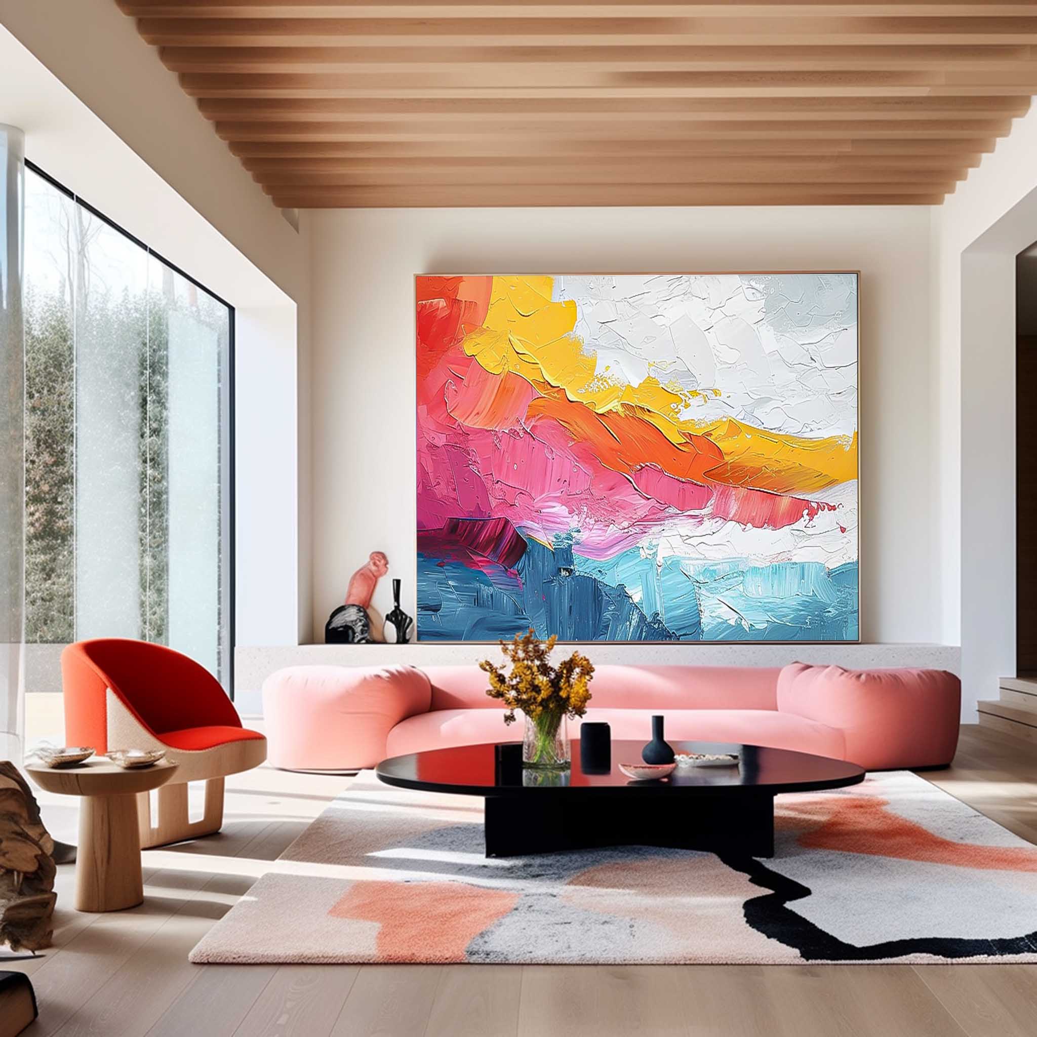 Vibrant Color Buy Abstract Paintings Online Original Wall Art Large Texture Abstract Oil Painting Home Decor