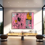 Original Graffiti Wall Art Vibrant Pink Buy Abstract Paintings Online Large interesting Abstract Oil Painting For Living Room
