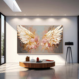 Big Abstract Angel Wing Flowers Oil Painting On Canvas Original Wing Art Boho Wall Decor Modern Wall Art