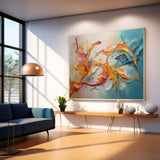 Large Texture Original Abstract Phoenix Wall Art Vibrant Color Abstract Bird Paintings Online Contemporary Artwork