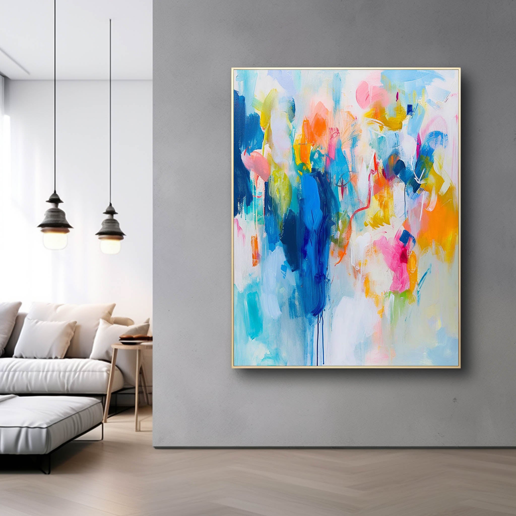 Modern Colorful Quality Large Art Famous Abstract Artwork Original Oil Painting On Canvas Home Decor