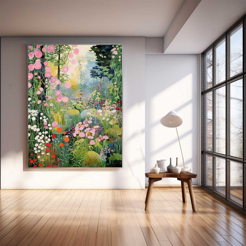 Rich Variety Of Floral Abstract Acrylic Painting On Canvas Contemporary Cute Flower Wall Art On Sale