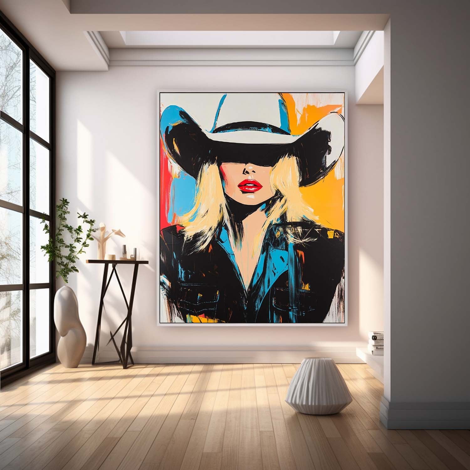 Fashion Lady Abstract Painting Beautiful Woman Wall Art painting Large Portrait Artwork Home Decor