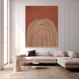 Brown Modern Wall Art Large Original Graffiti Texture Abstract Oil Painting On Canvas For Living Room