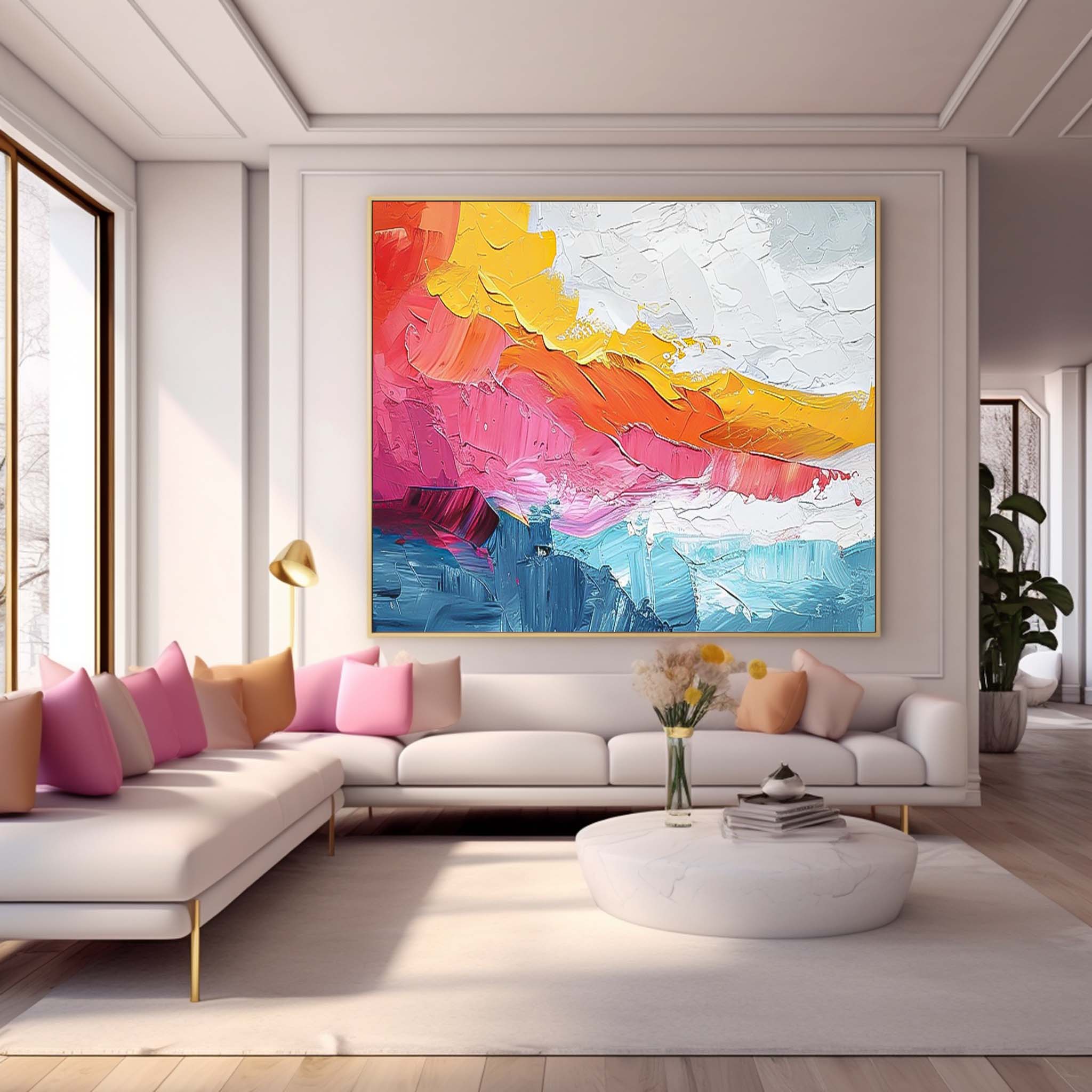 Vibrant Color Buy Abstract Paintings Online Original Wall Art Large Texture Abstract Oil Painting Home Decor