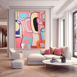 Extra Large Canvas Art Colorful Original Abstract Oil Painting Modern Wall Art For Living Room