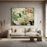 Large Textured Floral Acrylic Painting Modern Original Framed Floral Wall Art For Living Room