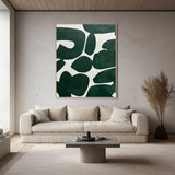 Green And White Modern Wall Art Large Original Texture Abstract Oil Painting On Canvas For Living Room
