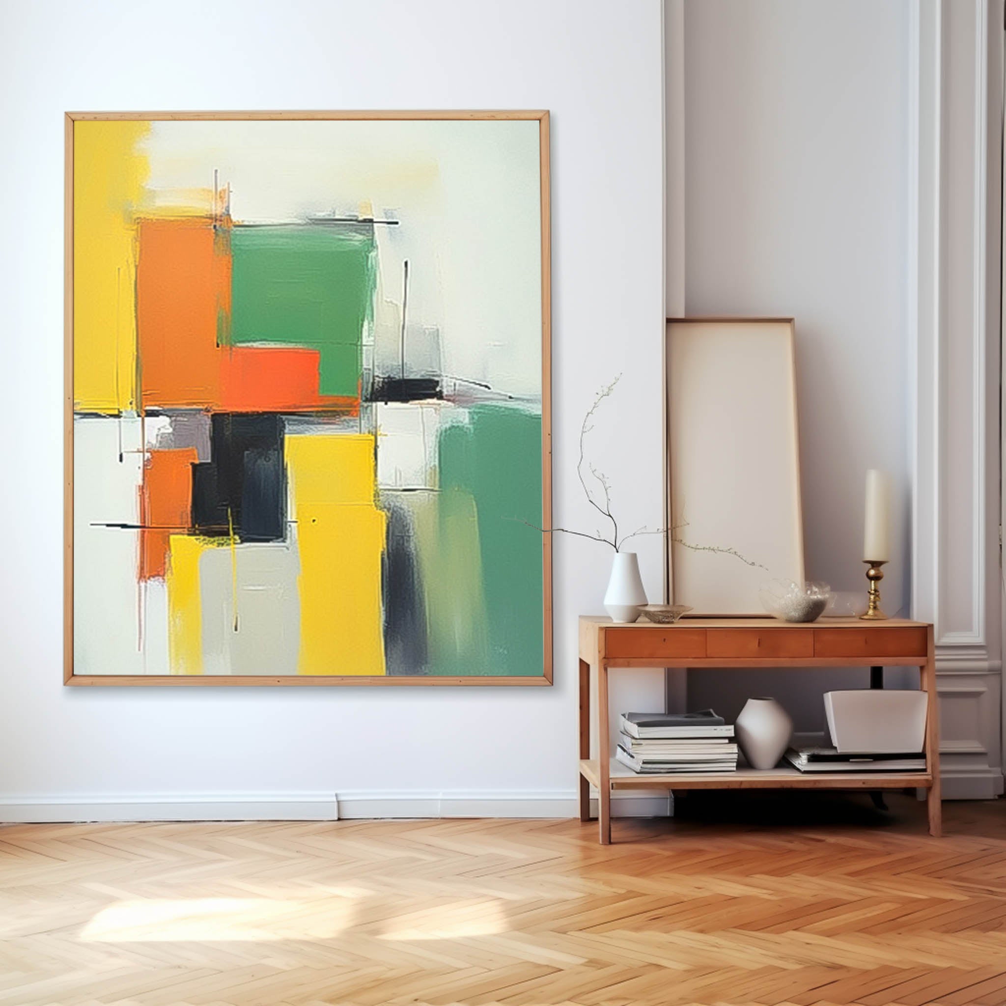 Cheap Geometry Abstract Wall Art Large Contemporary Acrylic Painting On Canvas Graet Quality artworks