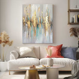 Large Modern Acrylic Painting On Canvas Gold Texture Abstract Oil Painting High Quality Original Artwork