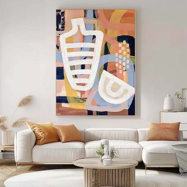 Abstract Graffiti Wall Art Large Contemporary Irregular Line Acrylic Painting On Canvas Home Decoration
