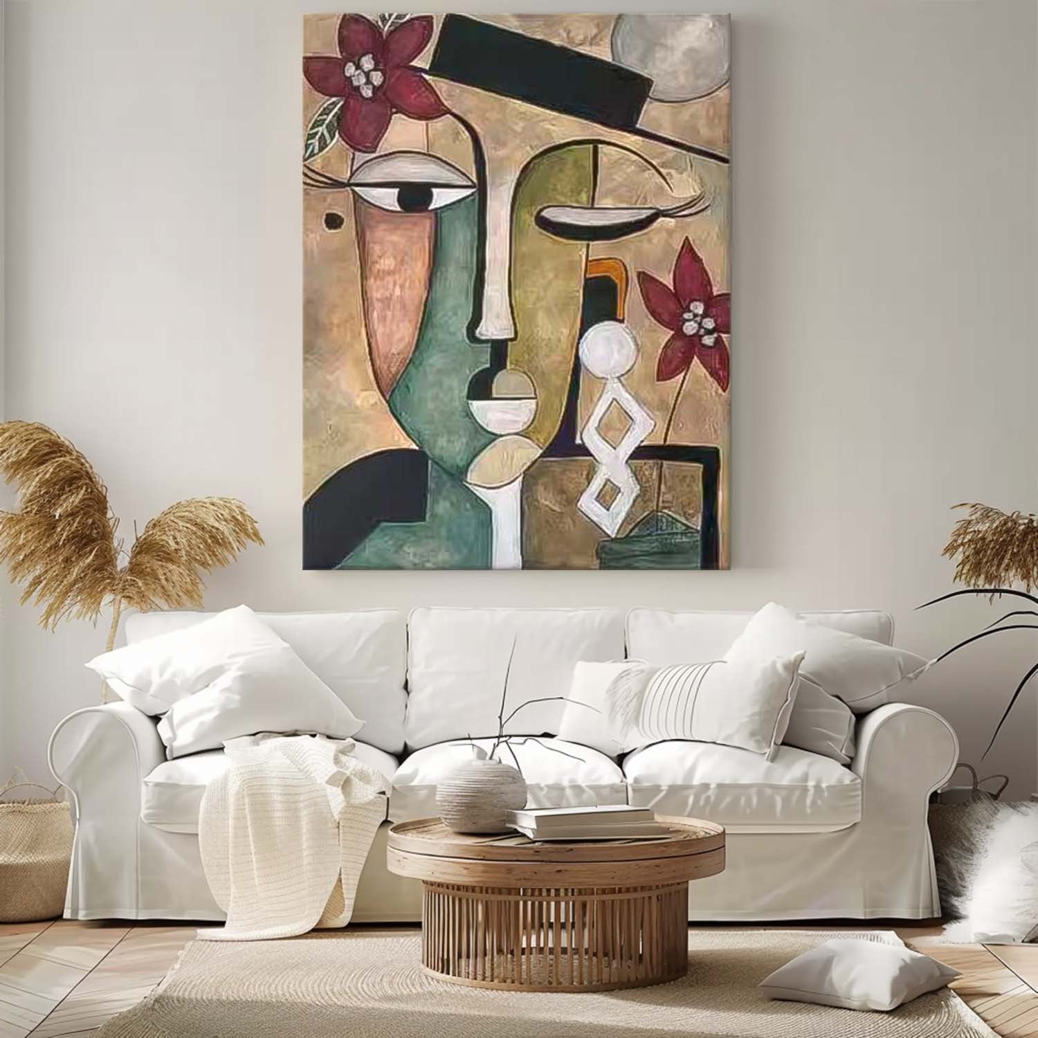 Abstract People oil Painting On Canvas Original Funny Face Wall Art Modern Painting Home Decor