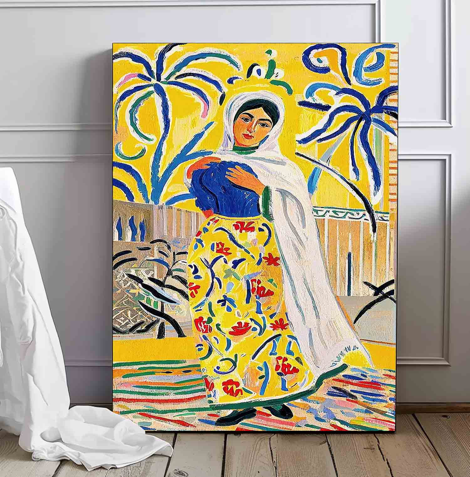Beautiful Girl In A Romantic Vintage Style Gorgeous Original Modern Wall Art Lady In Gold Painting Artwork