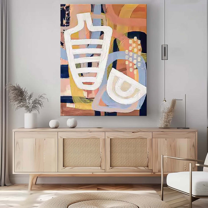 Abstract Graffiti Wall Art Large Contemporary Irregular Line Acrylic Painting On Canvas Home Decoration