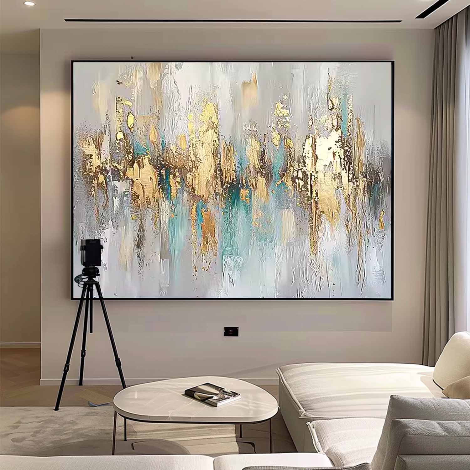 Large Original Abstract Gold Wall Art Abstract Paintings Online Contemporary Artwork For Living Room